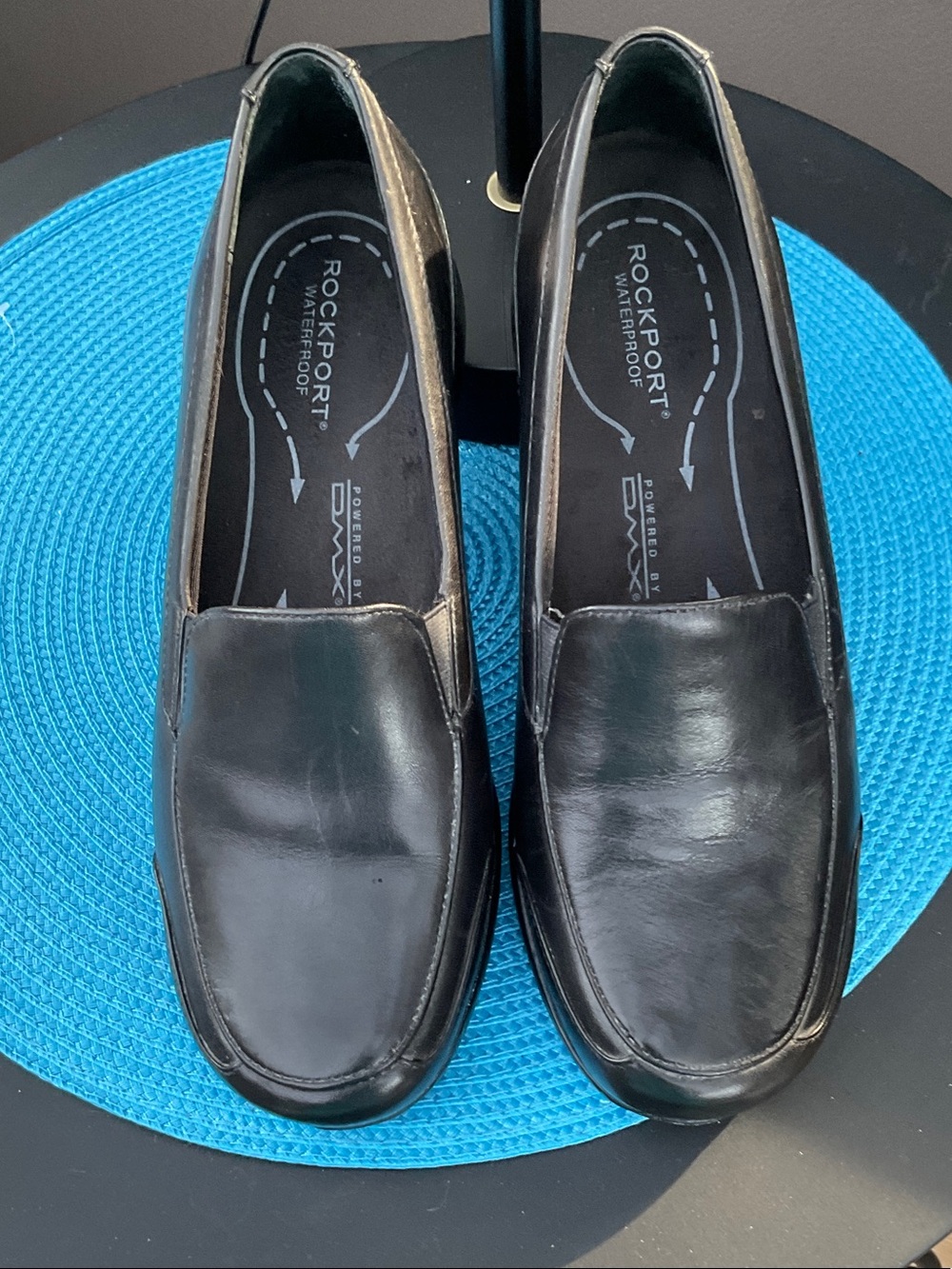 Rockport Black Leather Women’s Slip-On Loafers NWT